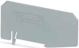 Endplate and partition plate for terminal block Grey 3206212