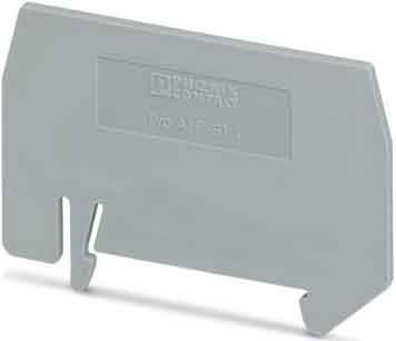Endplate and partition plate for terminal block Grey 3030721