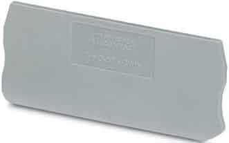 Endplate and partition plate for terminal block Grey 3030491