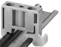 End bracket for terminal block Grey Screwable 1421659