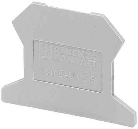 Endplate and partition plate for terminal block Grey 3001022