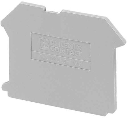 Endplate and partition plate for terminal block Grey 1923034