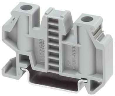 End bracket for terminal block Grey Screwable 1202577