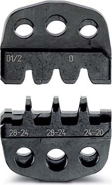 Insert for crimp tool cable lugs, cable end sleeves, screen conn