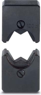 Insert for crimp tool cable lugs, cable end sleeves, screen conn