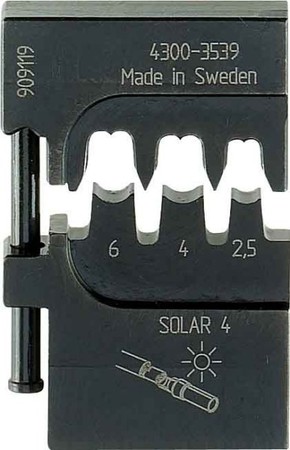 Insert for crimp tool cable lugs, cable end sleeves, screen conn