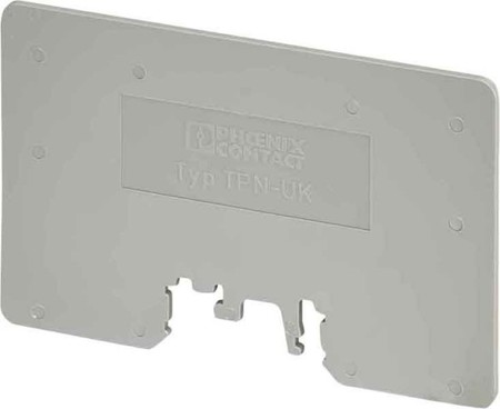 Endplate and partition plate for terminal block Grey 3003062