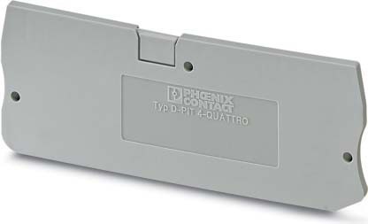 Endplate and partition plate for terminal block Grey 3208979