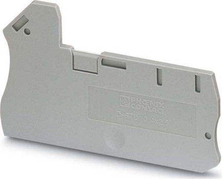 Endplate and partition plate for terminal block Grey 3033197