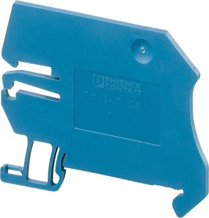 Endplate and partition plate for terminal block Blue 3245082