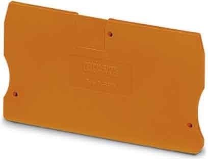 Endplate and partition plate for terminal block Orange 3037672