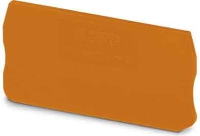 Endplate and partition plate for terminal block Orange 3036754