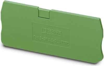 Endplate and partition plate for terminal block Green 3032059