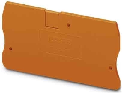 Endplate and partition plate for terminal block Orange 3037698