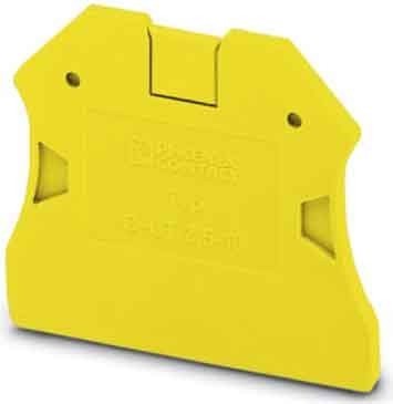 Endplate and partition plate for terminal block Yellow 3047248