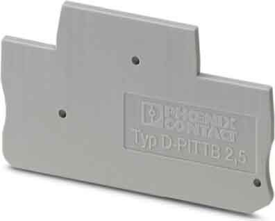 Endplate and partition plate for terminal block Grey 3211634