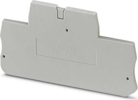 Endplate and partition plate for terminal block Grey 3208579