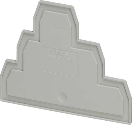 Endplate and partition plate for terminal block Grey 3214314