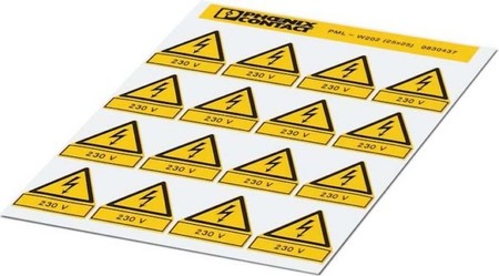 Warning/signing plate Plastic 0830437