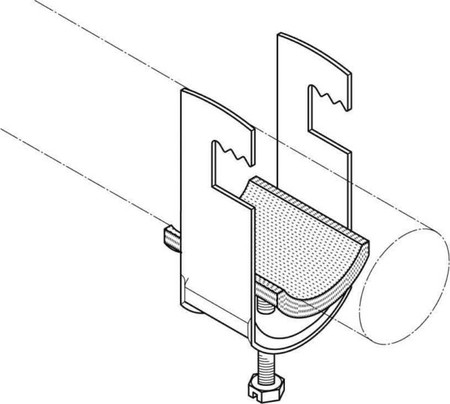 One-piece strut clamp 20 mm 24 U-IW