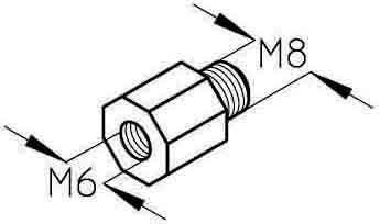 Threaded sleeve Steel Galvanic/electrolytic zinc plated RGW 8/6