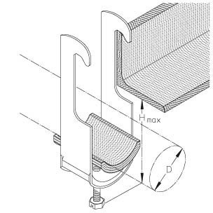 Fixing clip 56 mm 52 mm 1 56 S-IW