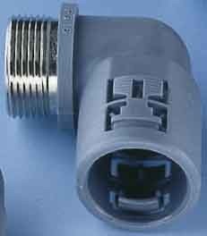 Screw connection for corrugated plastic hose  PA W O G-23P21