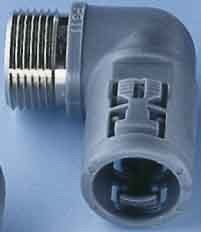 Screw connection for corrugated plastic hose  PA W O G-10P09