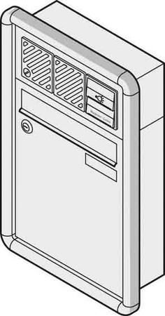 Letterbox Aluminium Flush mounted (plaster) 100250139016