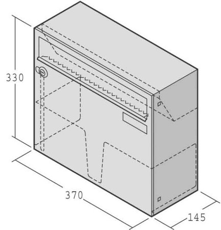 Letterbox Stainless steel Surface mounted (plaster) 171485460109