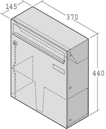 Letterbox Stainless steel Surface mounted (plaster) 171497460109