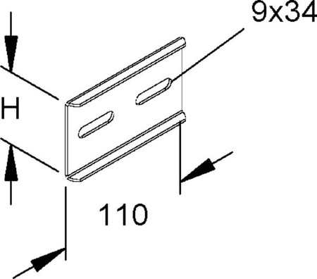 Connector for cable support system Longitudinal joint 151E11-A