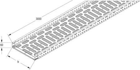 Cable tray/wide span cable tray 60 mm 200 mm 0.6 mm 151W22-200