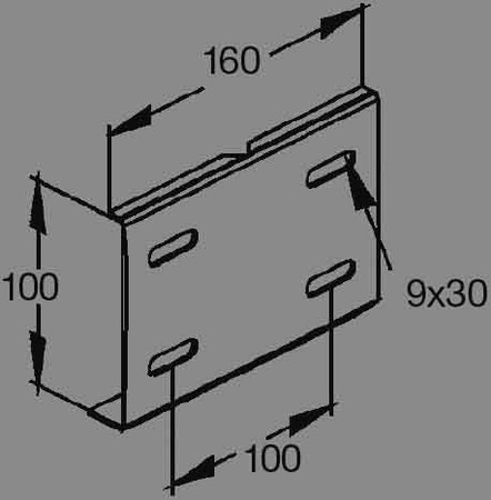 Connector for cable support system Corner joint 153E11-B