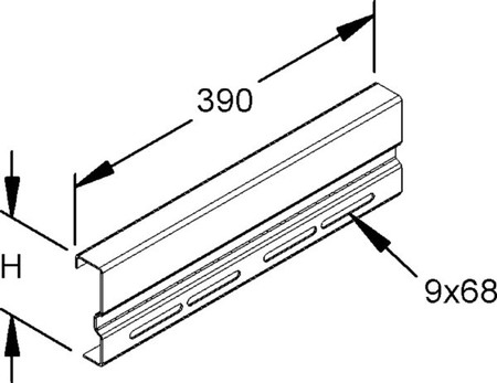 Connector for cable support system Longitudinal joint 153C9-A