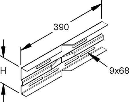 Connector for cable support system Corner joint 163C9-B