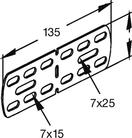 Connector for cable support system Longitudinal joint 15E11-A