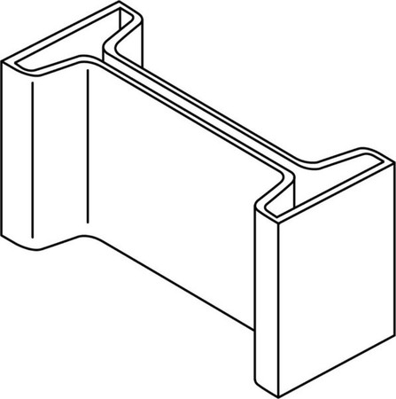 End cap/cover for support/profile rail C-profile End cap 15J8-A