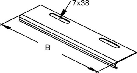 Bottom end plate for cable tray 200 mm 15W11-200