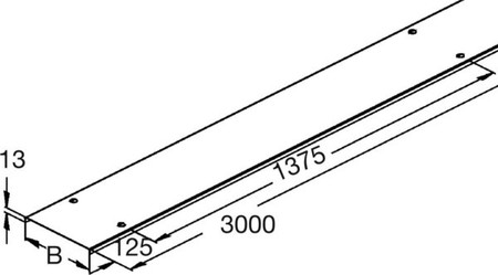 Cover for cable support system 400 mm 16W12-400-R