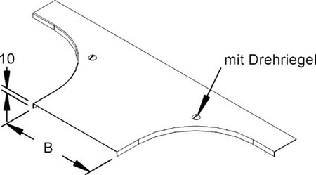 Add-on tee cover for cable support system 400 mm 15W12-400-TR