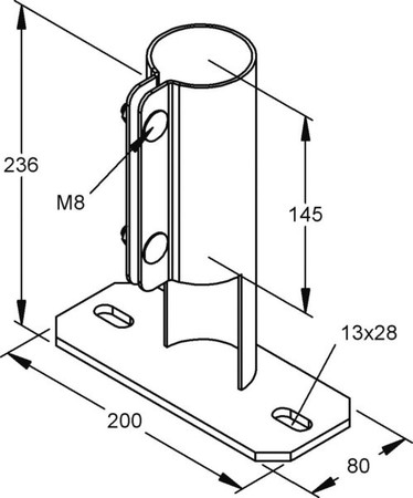 Mounting material for cable support system Steel Other 161V8-A