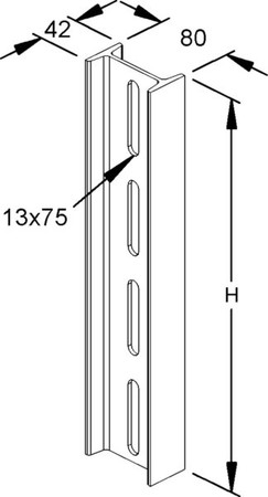 Support/Profile rail  16A1-800