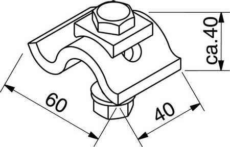 Mounting element for support/profile rail C-profile 16A4-13-D