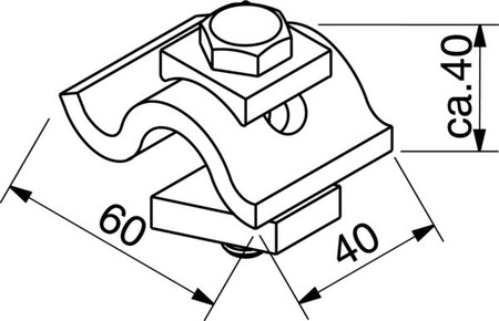 Mounting element for support/profile rail C-profile 16A4-13-DA