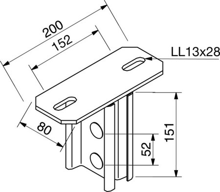 Head plate for profile rail I-profile 16A4-AQ