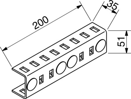 Connector for cable support system Joint clip bar 16J5-F