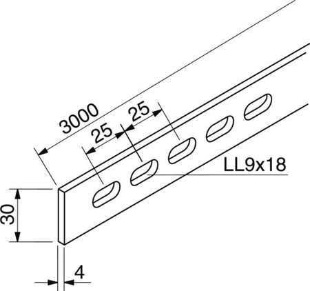 Mounting material for cable support system  16U1-3000