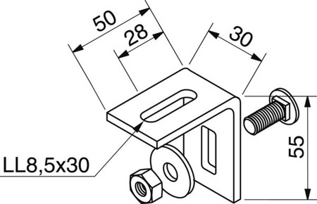 Mounting material for cable support system Steel Other 16U6-A