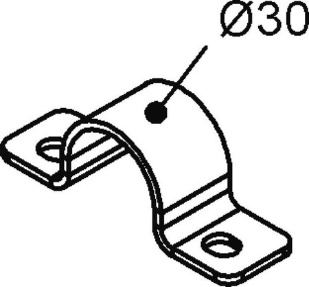 Tube clamp 30 mm Steel 16V6-C